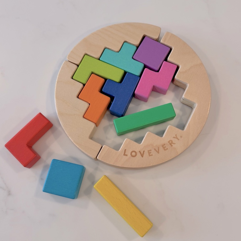 LOVEVERY Wooden Wobble Puzzle from The Problem Solver Play Kit